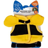 DUVO+ Harness with leash for rabbits L, 24-31cm, 175 cm/12 mm, bee - Harness