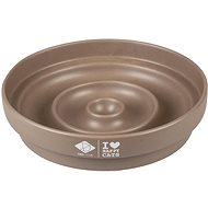 EBI D&D Sue Ceramic cat bowl for slow eating 750 ml brown - Cat Bowl