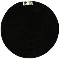 EBI D&D Jill Round cat dish mat black - Pet Bowl Placemat