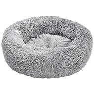 APT Round padded pet bed 50 cm, high fur, grey - Pet Bed