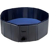 Purlov 20929 Folding pool for dogs 100 × 30 cm, blue-grey - Dog Pool