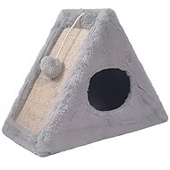 Nuxie XT143 Cat scratching post - house, grey - Cat Scratcher