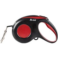 Verk 19427 Self-retracting leash 5 m, 15 kg black-red - Leash