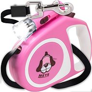 Retoo Automatic leash for dogs and cats 5 m, LED light, pink - Leash