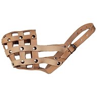 Palkar leather muzzle for dogs size 4, 32 × 9 cm, natural - Dog Muzzle