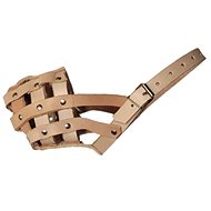 Palkar leather muzzle for dogs size 1, 20 × 6 cm, natural - Dog Muzzle