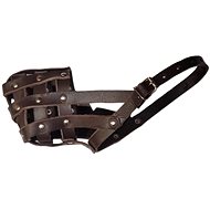 Palkar leather muzzle for dogs size 2, 24 × 7 cm, brown - Dog Muzzle