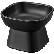 Yamazaki Ceramic pet bowl Tower 1780, black - Cat Bowl