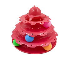 Excellent Red Tower with Balls - Cat Toy