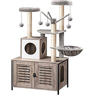 Feandrea Cat scratching post Vasagle Selly 132 cm with toilet, grey - Cat Scratcher