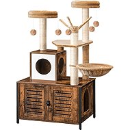 Feandrea Cat scratching post Vasagle Selly 132 cm with toilet, brown - Cat Scratcher