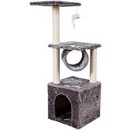LEAN Toys 13875 Cat scratching post 30 × 30 × 107 cm, grey - Cat Scratcher