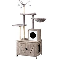 Vasagle Cat scratching post Monta 150 cm with toilet, grey - Cat Scratcher