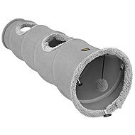 Purlov 28241 Interactive cat tunnel with ball 120 × 25 cm, grey - Play Tunnel