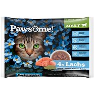 Pawsome! Adult with salmon Multipack 4x85 g - Cat Food Pouch