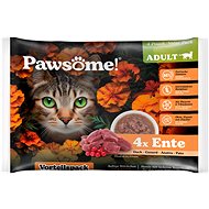 Pawsome! Adult with duck meat Multipack 4x85 g - Cat Food Pouch