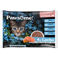 Pawsome! Junior with salmon Multipack 4x85 g - Cat Food Pouch