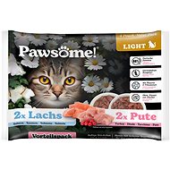 Pawsome! Adult Light with Turkey/Salmon Multipack 4x85g - Cat Food Pouch