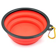 Surtep Silicone folding bowl 350 ml, colour red - Dog Bowl