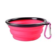Surtep Silicone folding bowl 1000 ml, pink - Dog Bowl