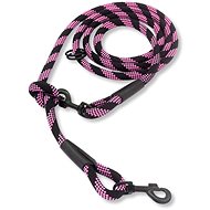 PafDog switchable extra strong adjustable leash 14 mm, 5 m, black and pink - Leash