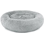 TEXTILOMANIE Plush dog bed 80 cm light grey - Pet Bed