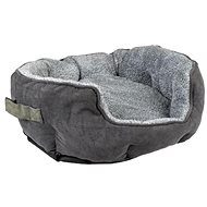 DUVO+ Corduroy oval dog bed ash black/grey - Pet Bed