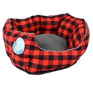 DUVO+ Oval plaid dog bed 41 × 38 × 20 cm mi × colour-random selection - Pet Bed