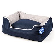 DUVO+ Comfortable rectangular dog bed L - 110 × 85 × 26 cm - blue/grey - Pet Bed