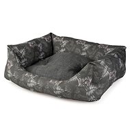 DUVO+ Soft dog bed with extra pattern black - Pet Bed