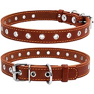 Petproducts Adjustable brown leather collar - Dog Collar