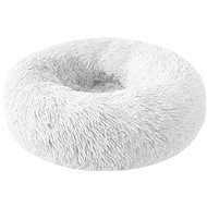 Petproducts White fluffy bed 76 × 76 × 14 cm - Pet Bed