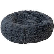 Petproducts Dark grey fluffy bed 76 × 76 × 14 cm - Pet Bed