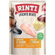 Finnern Rinti Leichte Beute Beef + Chicken Capsule 3 × 400 g - Dog Food Pouch