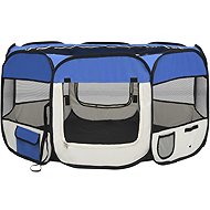 Shumee Folding playpen with bag, blue, 125 × 125 × 61 cm - Dog Playpen