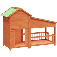 SHUMEE Dog kennel brown 143 × 60,5 × 109 cm solid pine wood - Dog Kennel