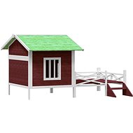 SHUMEE Dog kennel mocha 159 × 120 × 88,5 cm solid pine wood - Dog Kennel