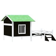 SHUMEE Dog kennel grey 159 × 120 × 88,5 cm solid pine wood - Dog Kennel