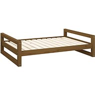 SHUMEE Dog bed honey brown 105,5 × 75,5 × 28 cm solid pine - Pet Bed