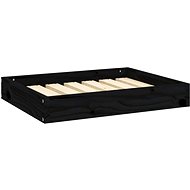 SHUMEE Dog bed black 61,5 × 49 × 9 cm solid pine - Pet Bed