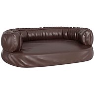 SHUMEE Ergonomic foam dog bed brown 60 × 42 cm artificial leather - Pet Bed