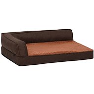 SHUMEE Ergonomic dog bed 60 × 42 cm linen look brown - Pet Bed
