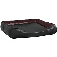 SHUMEE Dog bed black-brown 80 × 68 × 23 cm artificial leather - Pet Bed