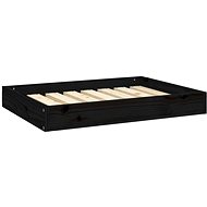 SHUMEE Dog bed black 71,5 × 54 × 9 cm solid pine - Pet Bed