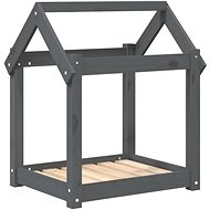 SHUMEE Dog bed grey 61 × 50 × 70 cm solid pine - Pet Bed