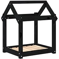 SHUMEE Dog bed black 61 × 50 × 70 cm solid pine - Pet Bed