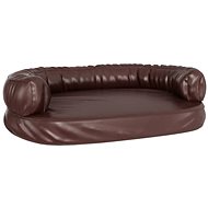 SHUMEE Ergonomic foam dog bed brown 75 × 53 cm artificial leather - Pet Bed