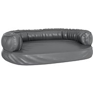 SHUMEE Ergonomic foam dog bed grey 75 × 53 cm artificial leather - Pet Bed