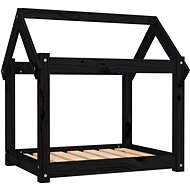 SHUMEE Dog bed black 71 × 55 × 70 cm solid pine - Pet Bed