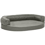 SHUMEE Ergonomic dog bed 75 × 53 cm linen grey - Pet Bed